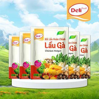 Combo 5 gói Gia vị lẩu gà Deli Foods 100g, Cốt lẩu gà nêm sẵn, Gia vị lẩu hoàn chỉnh
