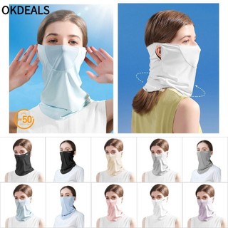 OKDEALS Khẩu Trang Balaclava Bằng Lụa Lạnh Chống Nắng Chống Tia UV Bảo Vệ Mặt Và Cổ