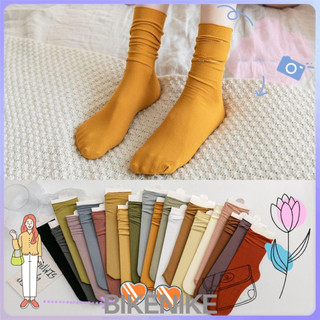 Vớ dài qua mắt cá chân mềm mại màu trơn phong cách lolita thời trang mùa hè cho nữ