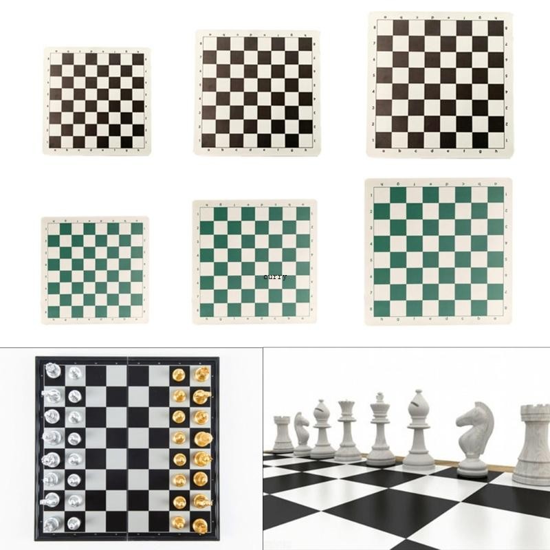 PU Chess Board Soft Rollable Chessboard Light Weight Tournament Chess Mat