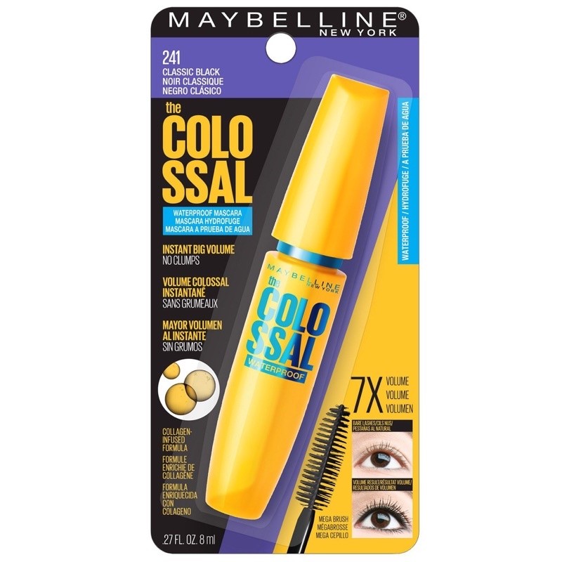 🔥🔥Mascara Maybeline The Colossal Volum’Express 7x ( Vàng – mẫu mới chữ xanh )