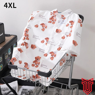 Áo sơ mi nam mùa hè hip hop lỏng thường ngày in áo ngắn tay