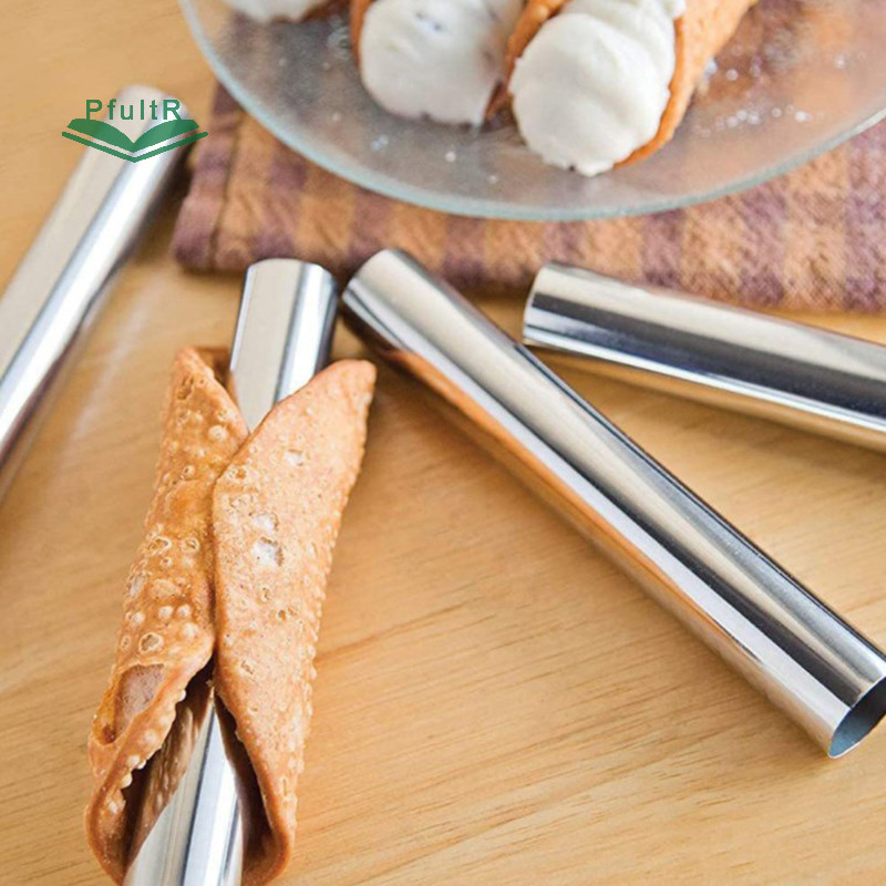 [PfultR] 5 Cái Ống Kem Dạng Cannoli Inox Khuôn Làm Bánh Ngọt Dụng Cụ Nướng Bánh [MỚI]
