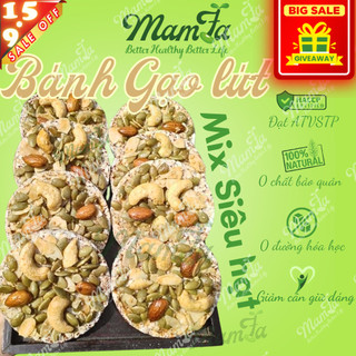 Bánh gạo lứt mix siêu hạt mamfa chuyên ăn kiêng ít calo giảm cân ăn keto đồ ăn healthy