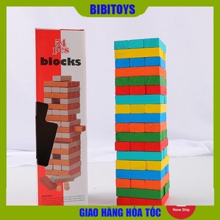 Bộ rút gỗ 54 thanh màu size to cỡ lớn