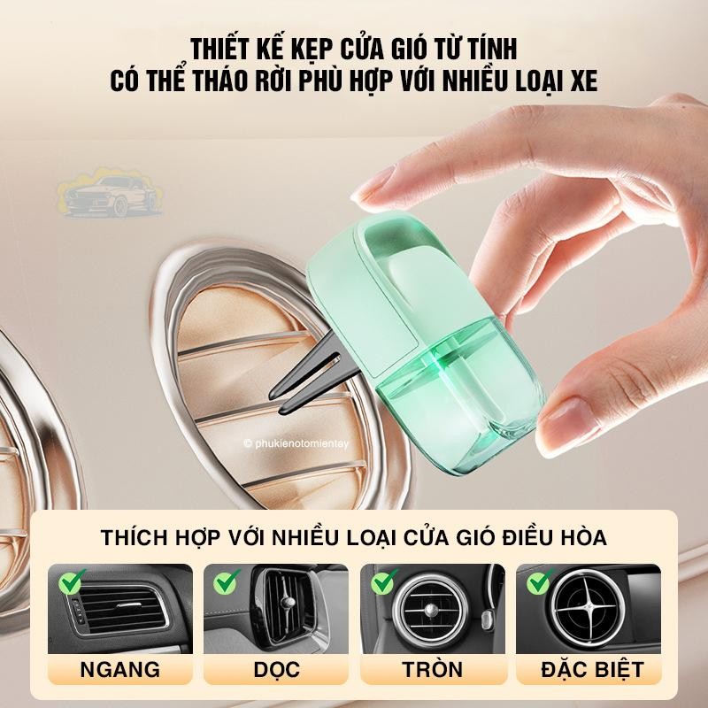 Nước Hoa Ô tô Kẹp Cửa Gió Điều Hòa Thơm Nhanh Khử Mùi Xe Nội Thất Ô tô Mẫu Mới 3