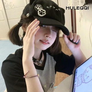 HULEQQI Mũ Newsboy Gothic JK Tai Mèo Cho Nữ Bé Gái