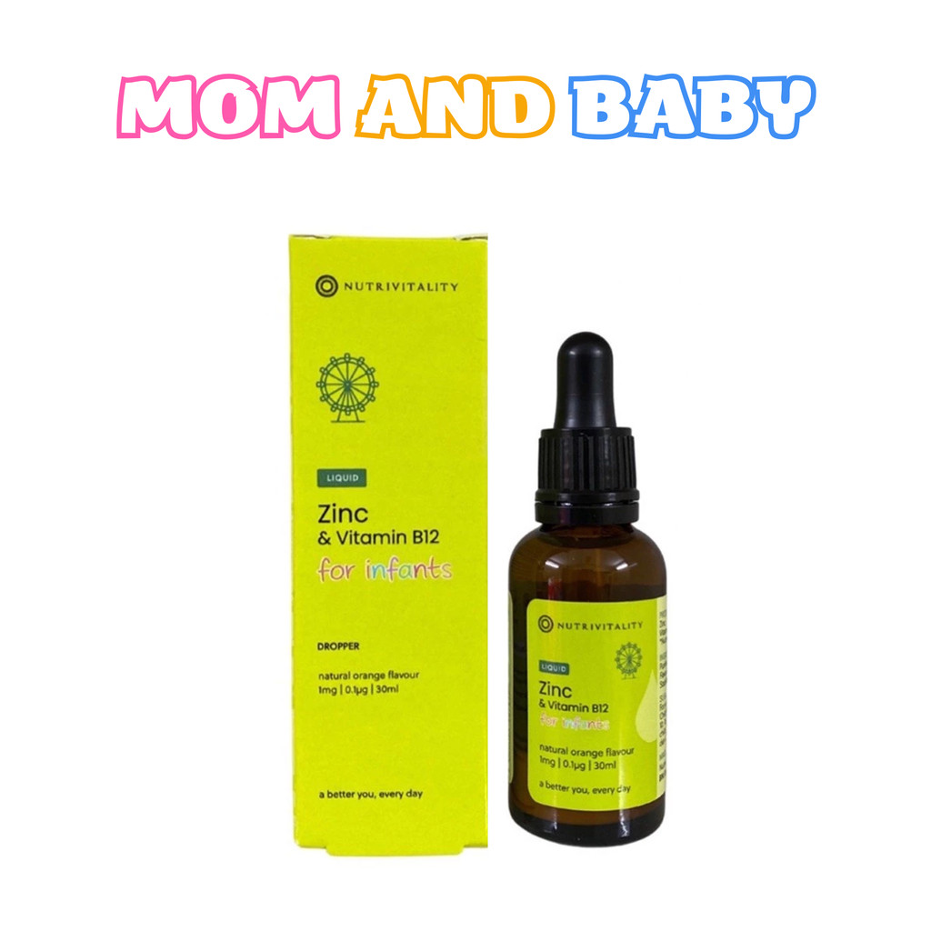 Kẽm Giọt Nutrivitality Zinc Bổ Sung Vitamin B12 Vitamin D3K2 MK7 Dung Tích 30ml cho trẻ từ 0M+ Mom A