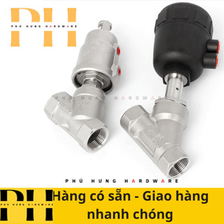 Van xiên - Van góc Y điều khiển bằng khí nén.