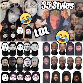 Sáng Tạo 3D In Hình Kanye Mặt nạ Co Giãn Lưới Full Mặt nạ Nam Nữ Cosplay Đầu Mặc Hip Hop Thời Trang Hood