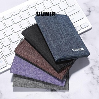 UUMIR Ví ngắn nam nữ, Hộp đựng thẻ tín dụng có khóa kéo hai lần, Ví đựng tiền xu vải đa năng đa năng