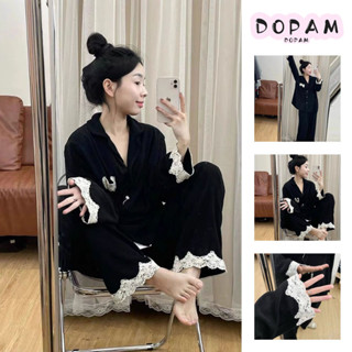[DOPAM]Bộ Đồ Ngủ Nữ Xuân Thu Dài Tay Dễ Thương Đơn Giản Quần Áo Gia Đình Cao Cấp 2024 Phong Cách Mới Có Thể Mặc Bên Ngoài Kích Thước Lớn Phù Hợp Với