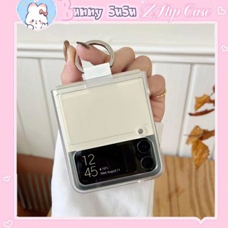 [CÓ SẴN] 2 kiểu - Ốp Samsung ZFlip 6 - Z Flip5 - Z Flip 4 - ZFlip3 - Z Flip5 5G trong suốt kèm ring đeo giữa