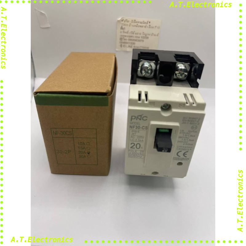 Ngắt NF-30cs 30-2P 20A Burger 2 Pha NF30CS 2P 10A 15A 20A 30A