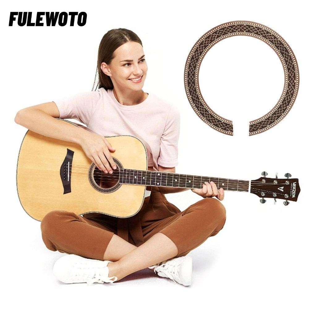Đề Can Guitar FILEWOO, Gỗ Inlay Guitar Rosette, Dải Cong Đường Kính Bên Trong Guitar Lỗ Âm Thanh Đàn