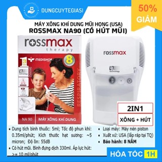 Máy xông khí dung  Rossmax NA90 ( kèm hút dịch mũi ) | Máy xông mũi họng tiêu chuẩn Mỹ