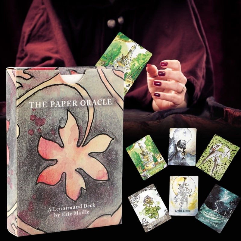 Giấy Oracle Lenormand Bộ bài Tarot Bộ bài Phù thủy Tarot Bói toán tình cảm Số phận Bộ bài trò chơi H