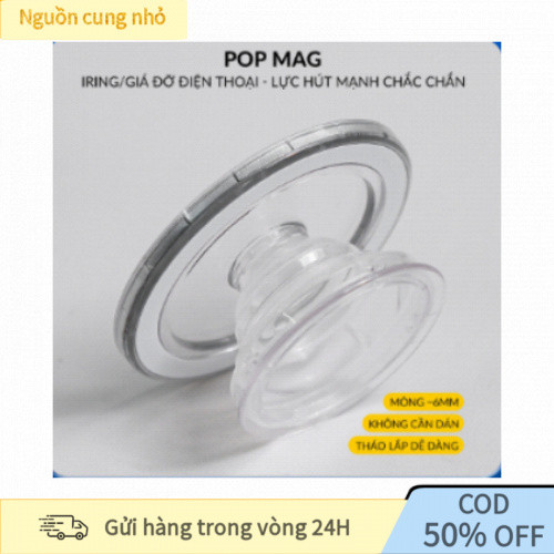 [IN VN]Giá đỡ Popsocket Magsafe từ tính trong suốt, gập gọn, dùng cho iPhone, máy tính bảng, chắc ch