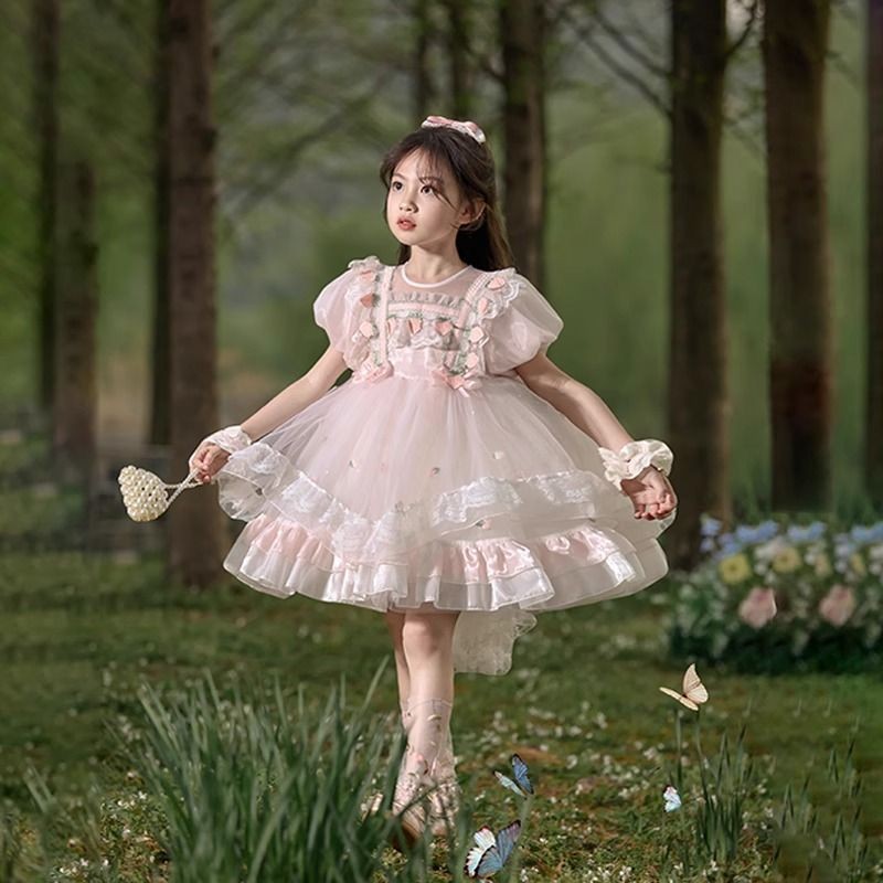 Đầm công chúa Lolita cho bé gái, đầm mùa hè cho trẻ em, thời trang mới, đầm tiên hoa siêu đẹp cho bé