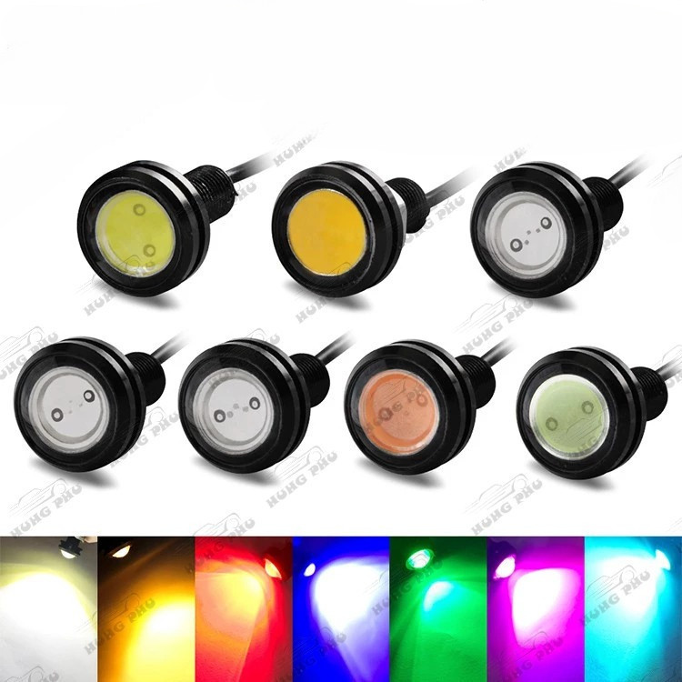 【23mm】1 đôi Đèn LED tín hiệu kiểu mắt chim ưng 12v 23mm dành cho chạy xe máy vào buổi sáng
