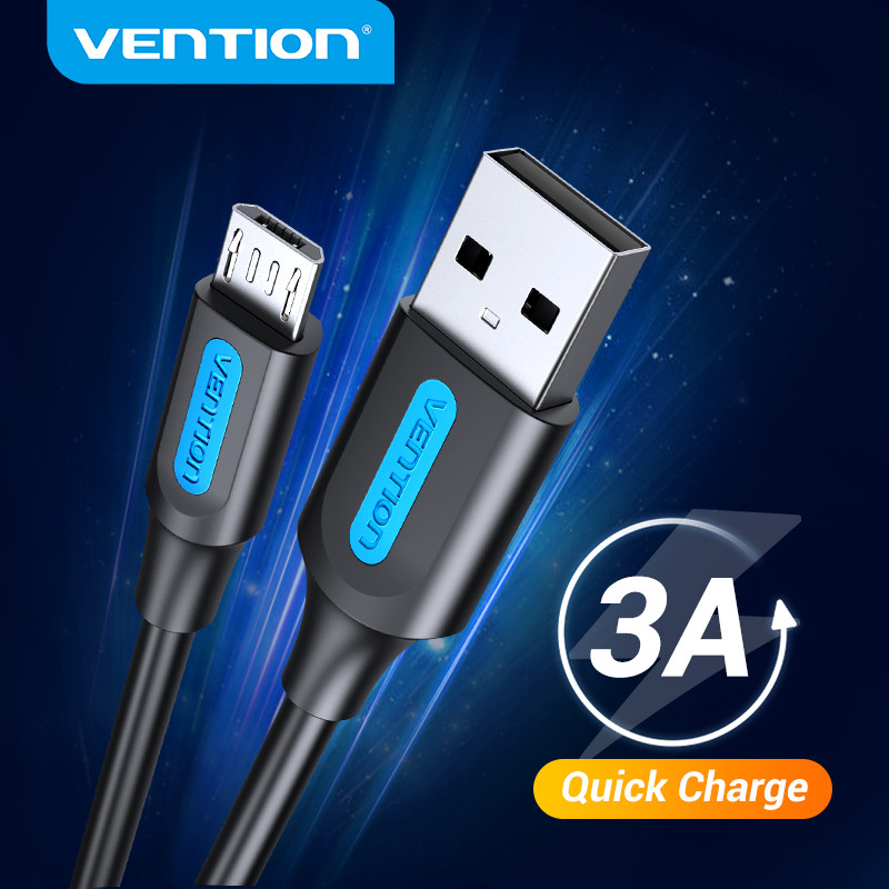 Cáp Micro USB Vention 3A Dây dữ liệu sạc nhanh cho Android