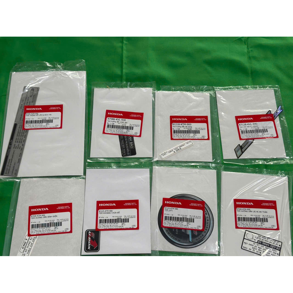 Tem thông số xe Future Neo 125 / Future X 125 / Future 2 125 chính hãng HONDA