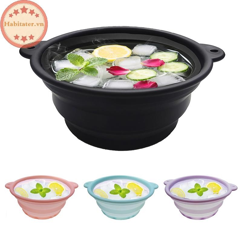 TATER Gấp Lưu Vực Silicon Mặt Đá Bát Tắm Có Thể Gập Lại Silicone Ice Bath Bát Rửa Hiệu Quả Chậu Rửa 