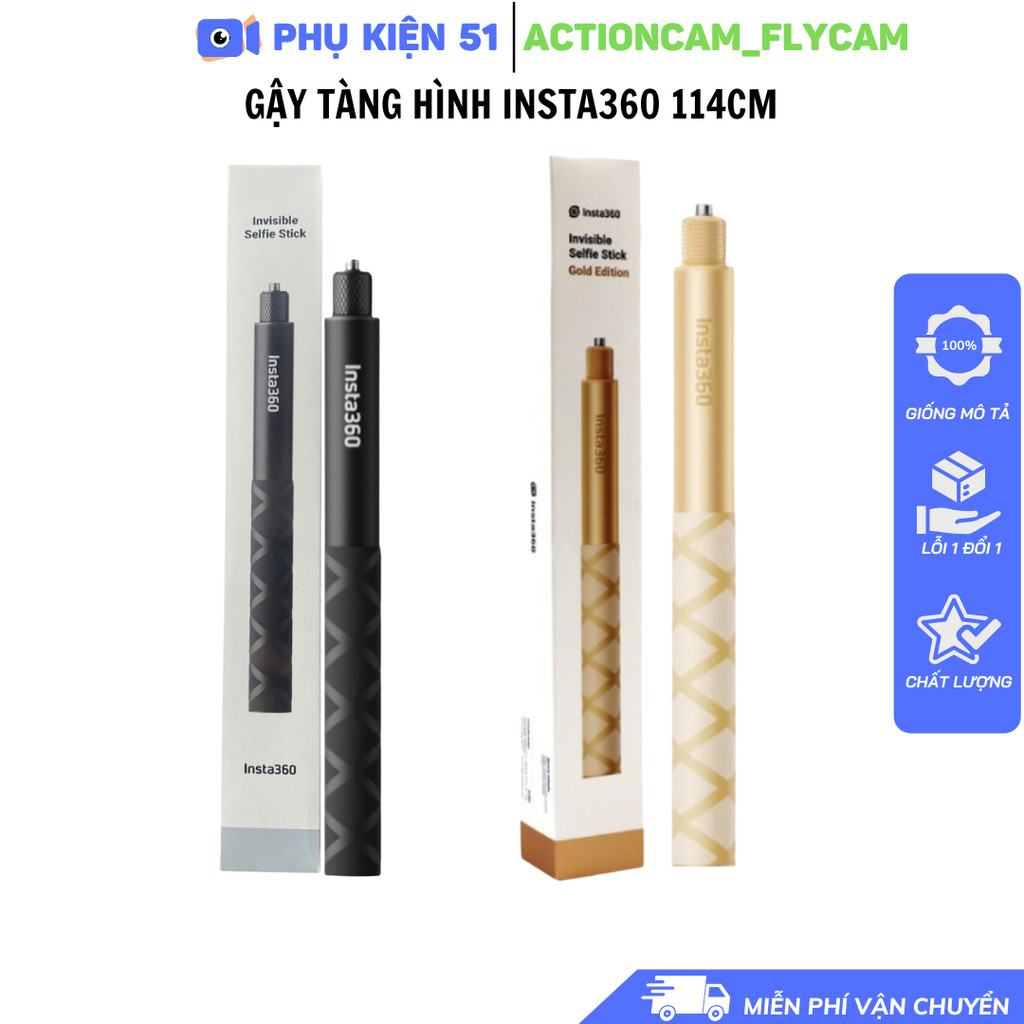 Gậy tàng hình 114cm Insta360 ONE X5 X4 X3 Invisible Selfie Stick