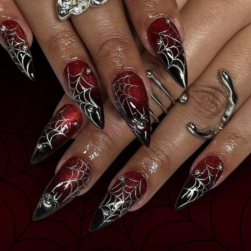 BDW 24 Chiếc Full Cover Acrylic Nail Halloween Press on Nail Stick on Nail Stick on Nail for Women