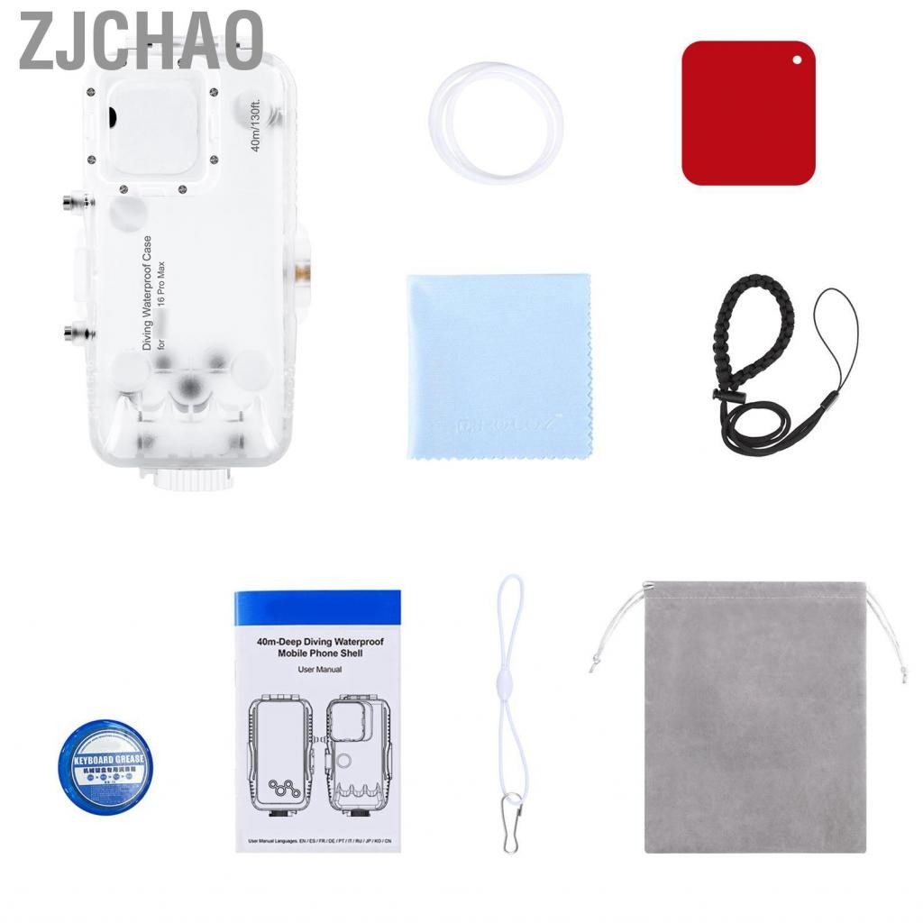 Zjchao Amireux-VN DIYeeni cho iOS16 Pro Max Case Proof Water 40M/130ft Điện thoại lặn dưới nước