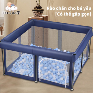 Rào chắn đa năng iiko gấp 3 giây - Lưới thoáng 360° + khóa an toàn