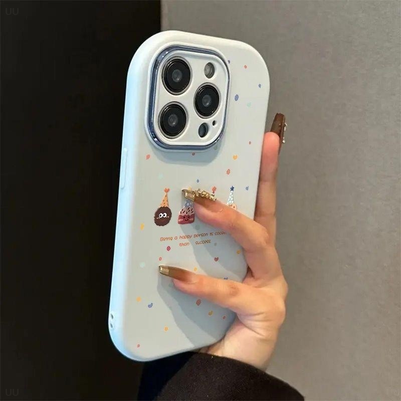 Nắp Sinh Nhật Nhỏ Pompom Lỗ Chính Xác Khung Kim Loại Mỡ Pier Thích Hợp Cho Vỏ Điện Thoại iPhone Thíc