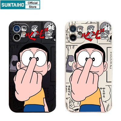 Ốp Điện Thoại Suntaiho Ngộ nghĩnh Dễ Thương Nobita Prank Họa Tiết Silicon Mềm Cao Cấp Chống Sốc Cho iPhone 11 12 13 14 15 16 Pro Max IP 7 8 Plus Iphon X XS XR Xs max