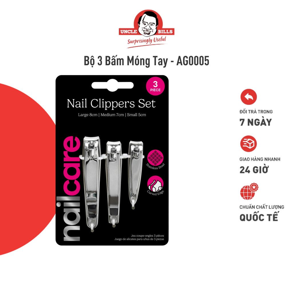 Bộ 3 Bấm Móng Tay UNCLE BILLS AG0005