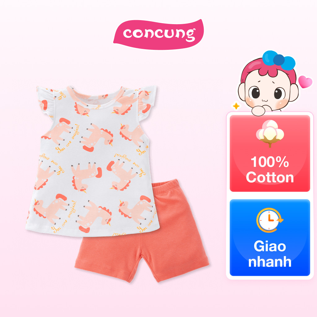 Bộ bé gái lửng Animo Easy LU0225005 (3Y,Trắng)