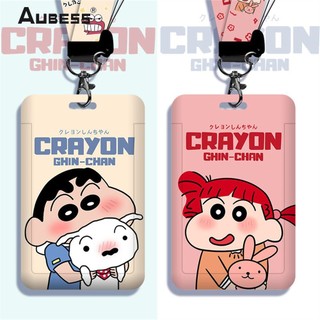 Kawaii Anime Crayon Shin-Chan Chủ Thẻ Thẻ Căn Cước Thẻ Tín Dụng Ngân Hàng Thẻ Xe Buýt Móc Khóa Quà Tặng Cho Bé Gái 【searson】