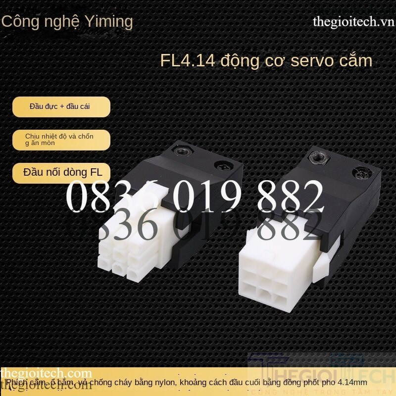 Đầu Nối Khoảng Cách Panasonic Yaskawa FL4.14mm Đơn Đôi Ba Hàng Nối Không Khí Đầu Nối Servo - 2X4 Hai Hàng 8P - Vỏ Đầu Cuối Đ-C
