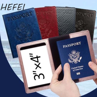 HEFEI Hộ Chiếu Bao Da PU Nam Nữ Tên ID Địa Chỉ Thẻ Tín Dụng ID Tài Liệu Hộ Chiếu Thẻ