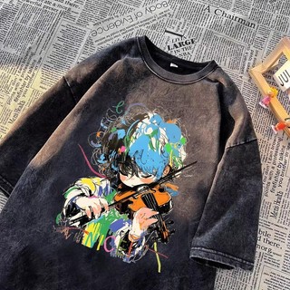 Áo thun ngắn tay cổ điển 100% Cotton nam dáng rộng in hình cỡ lớn M-3XL