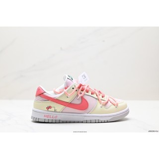   100% Auth  Giày Sneaker Nam Nữ *_Off-White x_Nike_SB Dunk Low Yellow pinkFull Box 