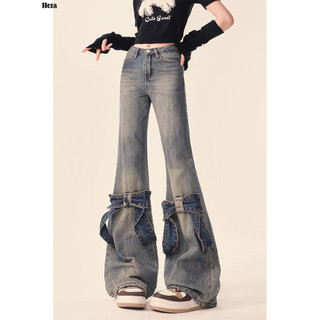  Heza quần ống rộng quần nữ jean hàn quốc Popular Phong cách Vintage WLK2470LO3 30Z240726 
