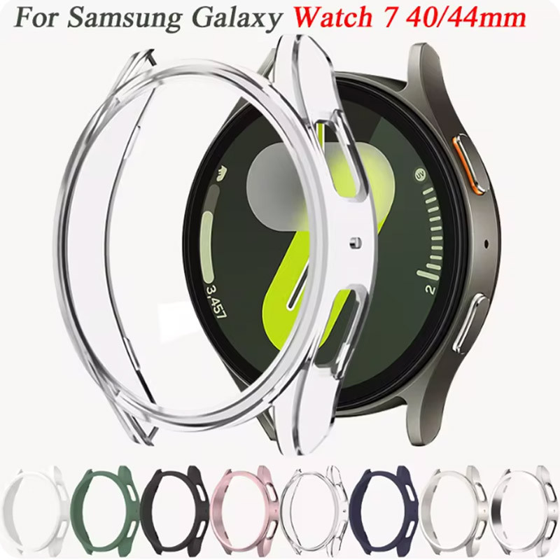 Ốp PC Cho Samsung Galaxy Watch 7 40mm 44mm Matte Cover Bảo Vệ Rỗng Ốp Lưng Cho Galaxy Watch 7 Smartw