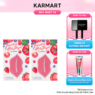 Combo 2 Mặt Nạ Môi Baby Bright Tomato & Gluta Bright Lip Mask Dưỡng Ẩm, Làm Hồng Môi Tự Nhiên 10g