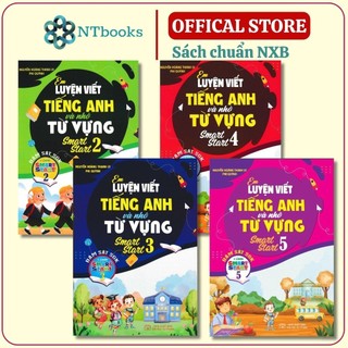 Sách - combo em luyện viết tiếng anh và nhớ từ vựng smart star 2 + 3 + 4 +5