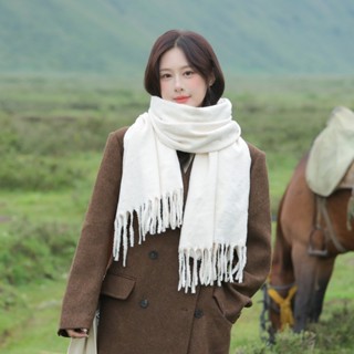 Khăn quàng choàng cổ nữ mùa đông len lông cừu phong cách vitage Hàn Quốc đẹp giữ ấm áp caro đủ màu đen, đỏ, xám, xanh