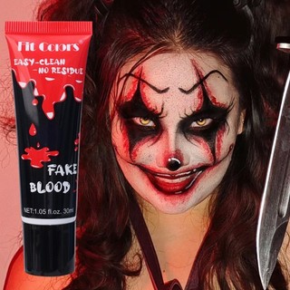 30ml Fitcolor Halloween Fake Blood - Vết thương bầm tím Đạo cụ Cosplay giả - Huyết tương 3 màu - Trang điểm cho ngôi nhà ma ám - Mỹ phẩm lỏng lâu trôi thực tế