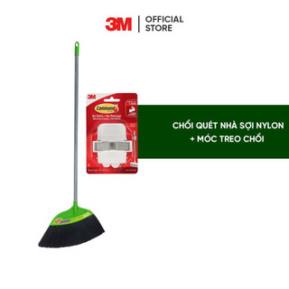 Combo Chổi quét nhà sợi nylon cao cấp và móc dán tường treo chổi 3M™ Scotch-Brite™,
