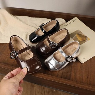 Đơn Giản Bé Gái Da Bạc Đa Năng Đế Bằng Trẻ Em Thời Trang Nhân Quả Trẻ Em Ba Lê Giày Công Chúa Xuân Thu