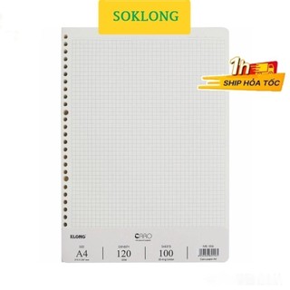 Ruột sổ còng Klong A4 giấy refill binder tập 100 tờ caro/dotgrid/ kẻ ngang Klong 120gsm SOKLONG