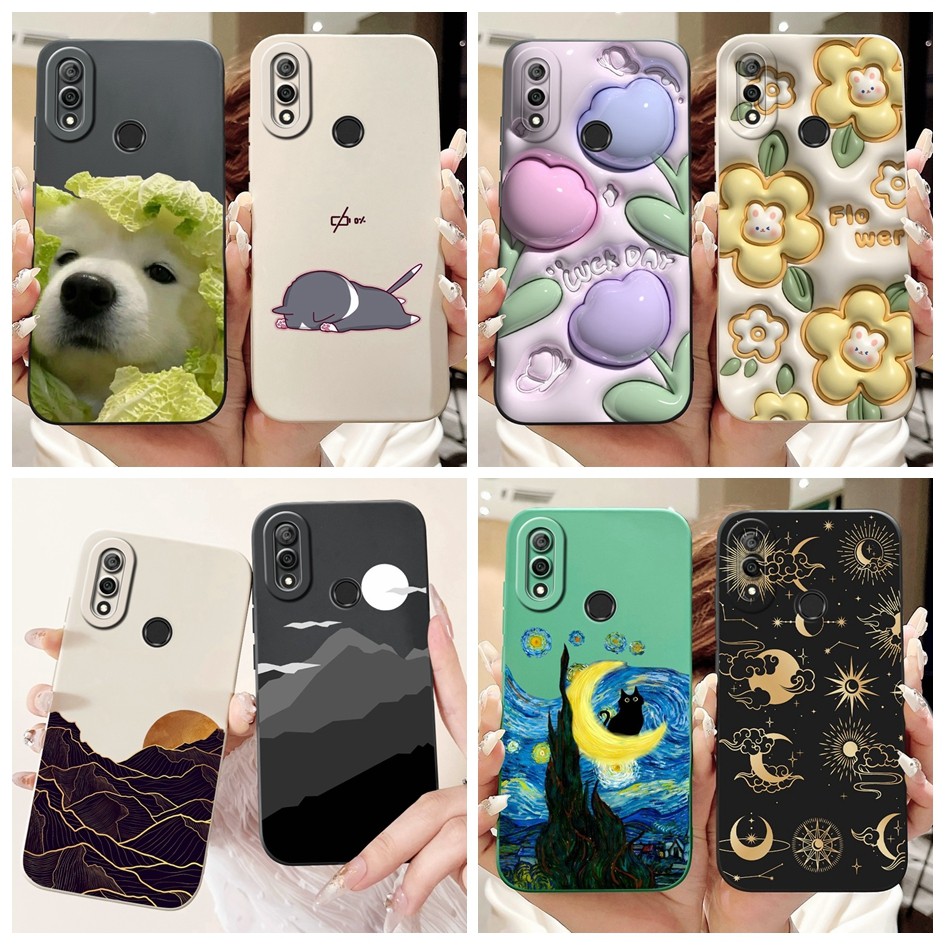Dành Cho Huawei Y9 2019 Vỏ JKM-LX1 JKM-LX2 JKM-LX3 Vỏ Điện Thoại Sơn Thời Trang Ốp Lưng Silicon Mềm 
